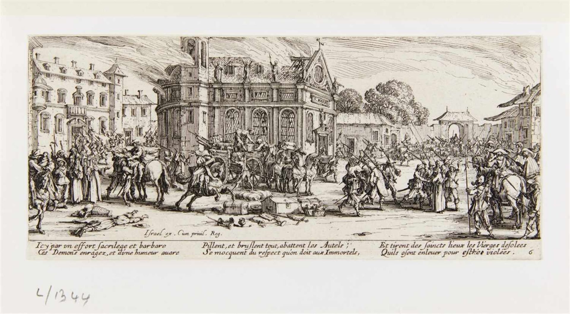 JACQUES CALLOT Nancy 1592-1635 Les grandes Misères de la Guerre. 1633. Komplette Folge von 18 - Image 3 of 8