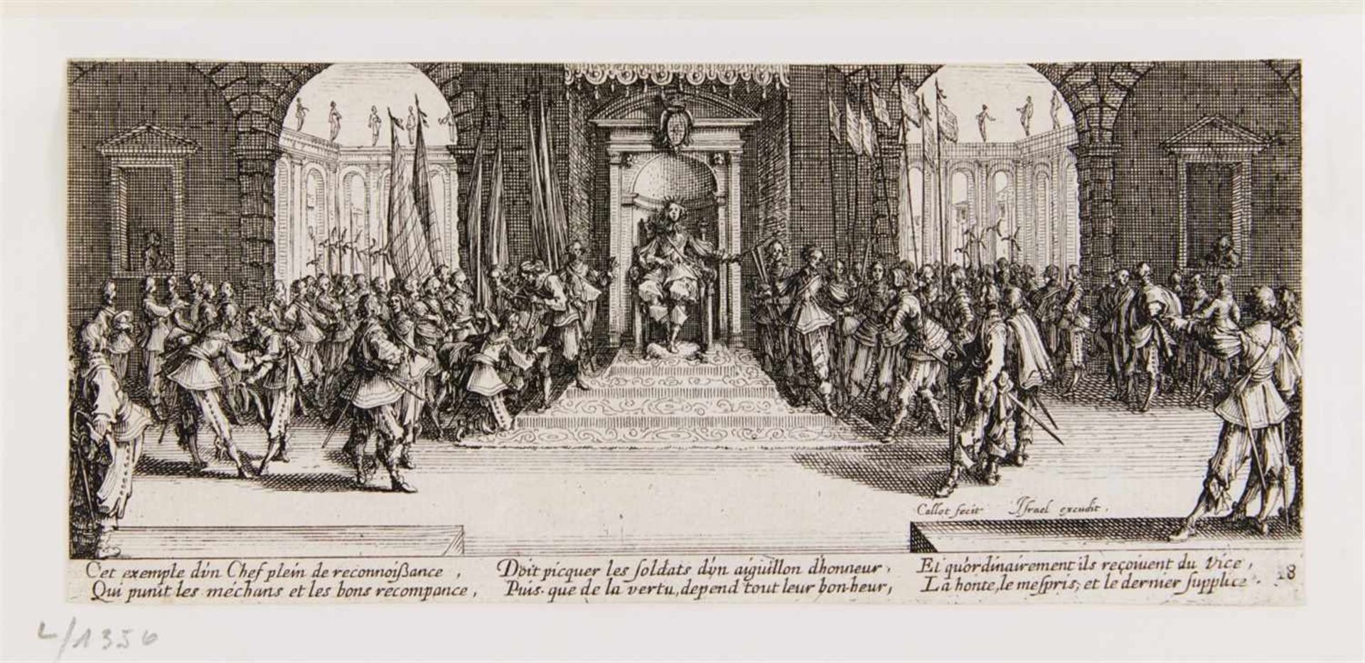 JACQUES CALLOT Nancy 1592-1635 Les grandes Misères de la Guerre. 1633. Komplette Folge von 18 - Image 8 of 8