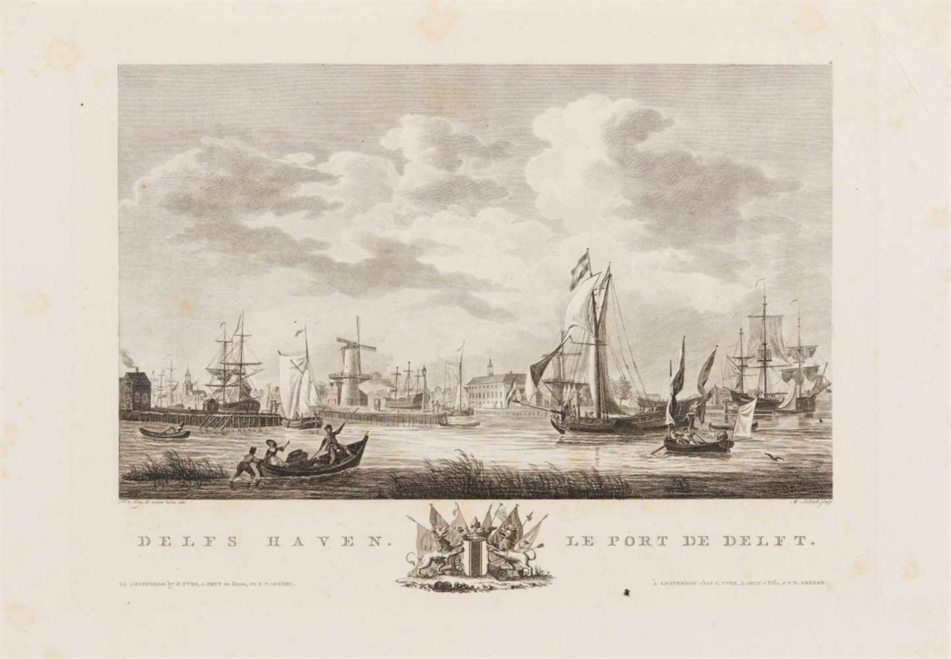 Aa, Cornelius van der: [Atlas van de zeehavens der Bataafsche Republiek & die van Batavia en - Image 2 of 4