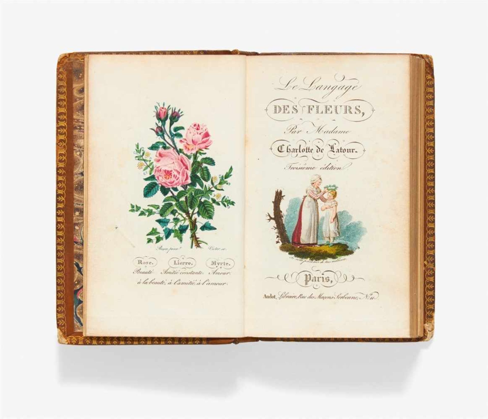 Latour, Charlotte de (d. i. Louise Cortambert): Le langage des fleurs. Troisième édition. Paris: - Bild 2 aus 2