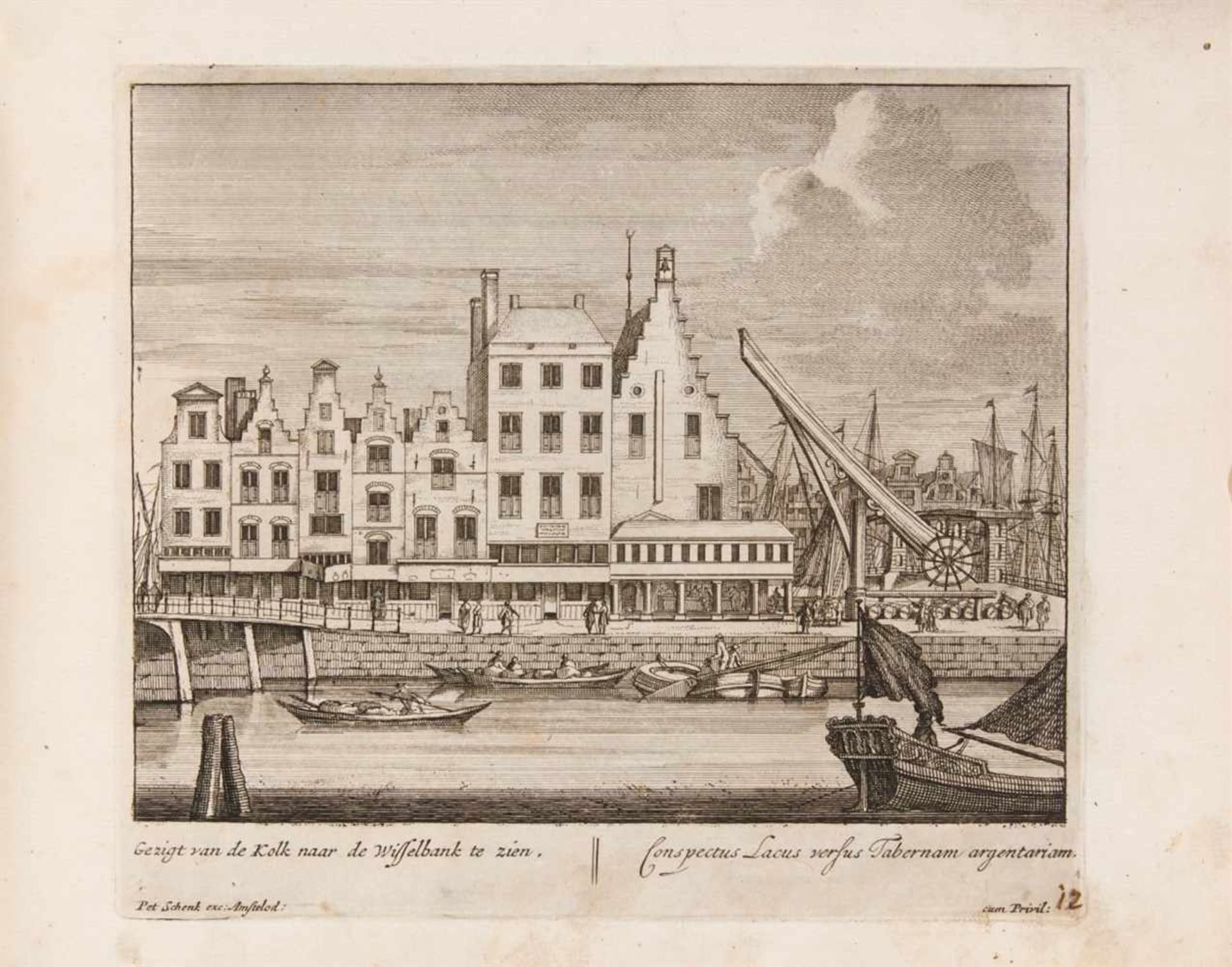 Schenk, Pieter: Urbis Rotteraedami delineatio. [Amsterdam: P. Schenk 1702]. - Album mit gest. - Bild 2 aus 2