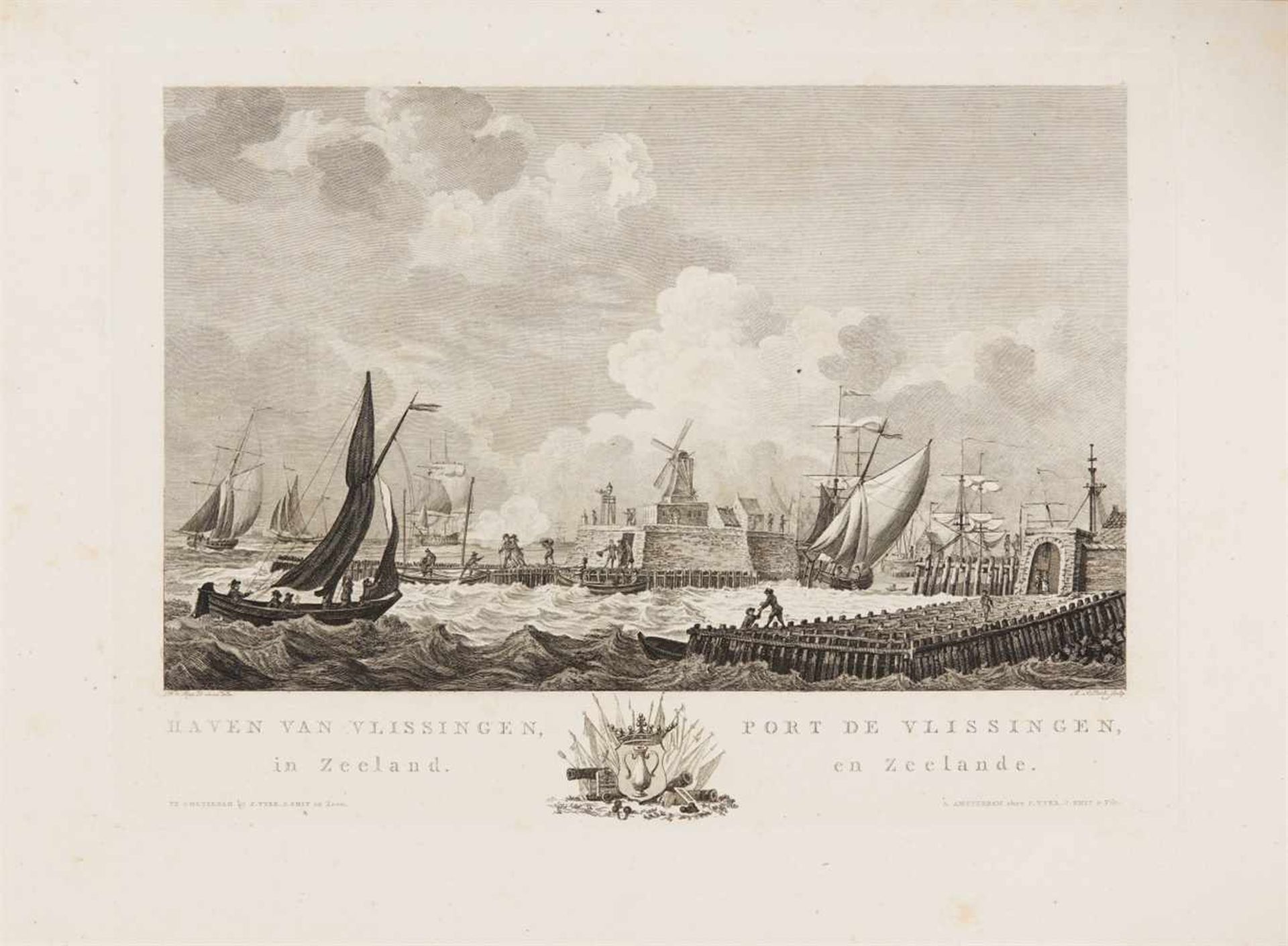 Aa, Cornelius van der: [Atlas van de zeehavens der Bataafsche Republiek & die van Batavia en - Image 3 of 4