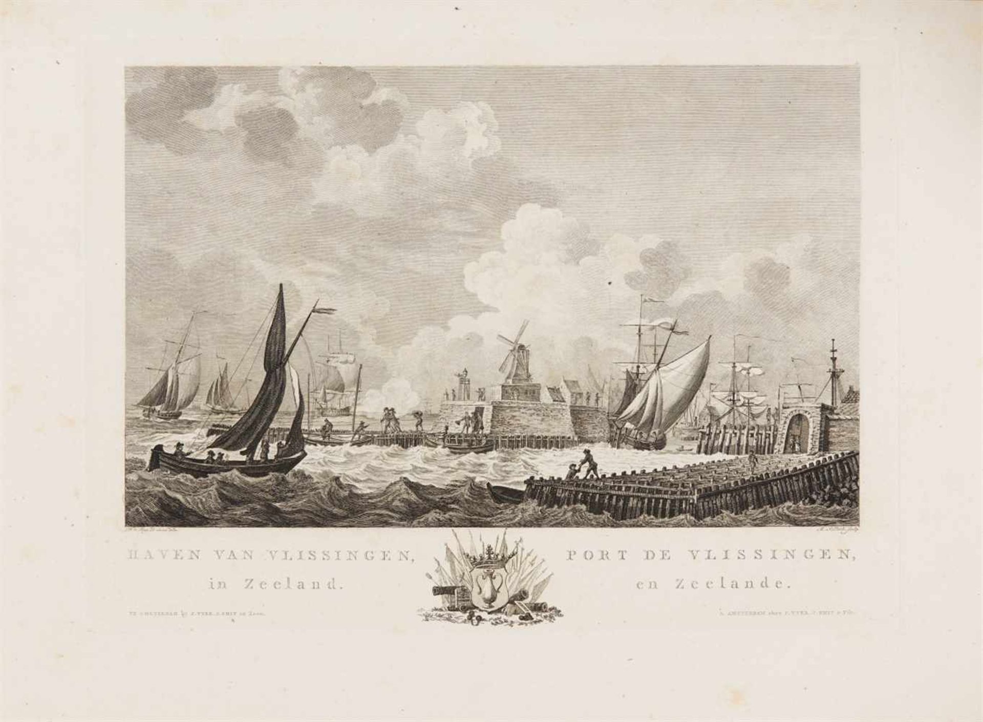 Aa, Cornelius van der: [Atlas van de zeehavens der Bataafsche Republiek & die van Batavia en - Bild 3 aus 4