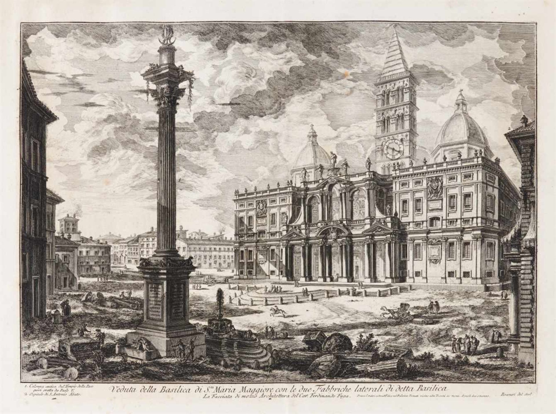 GIOVANNI BATTISTA PIRANESIMogliani/Mestre 1720 - 1778 RomVeduta della Basilica di S.ta Maria - Bild 2 aus 2