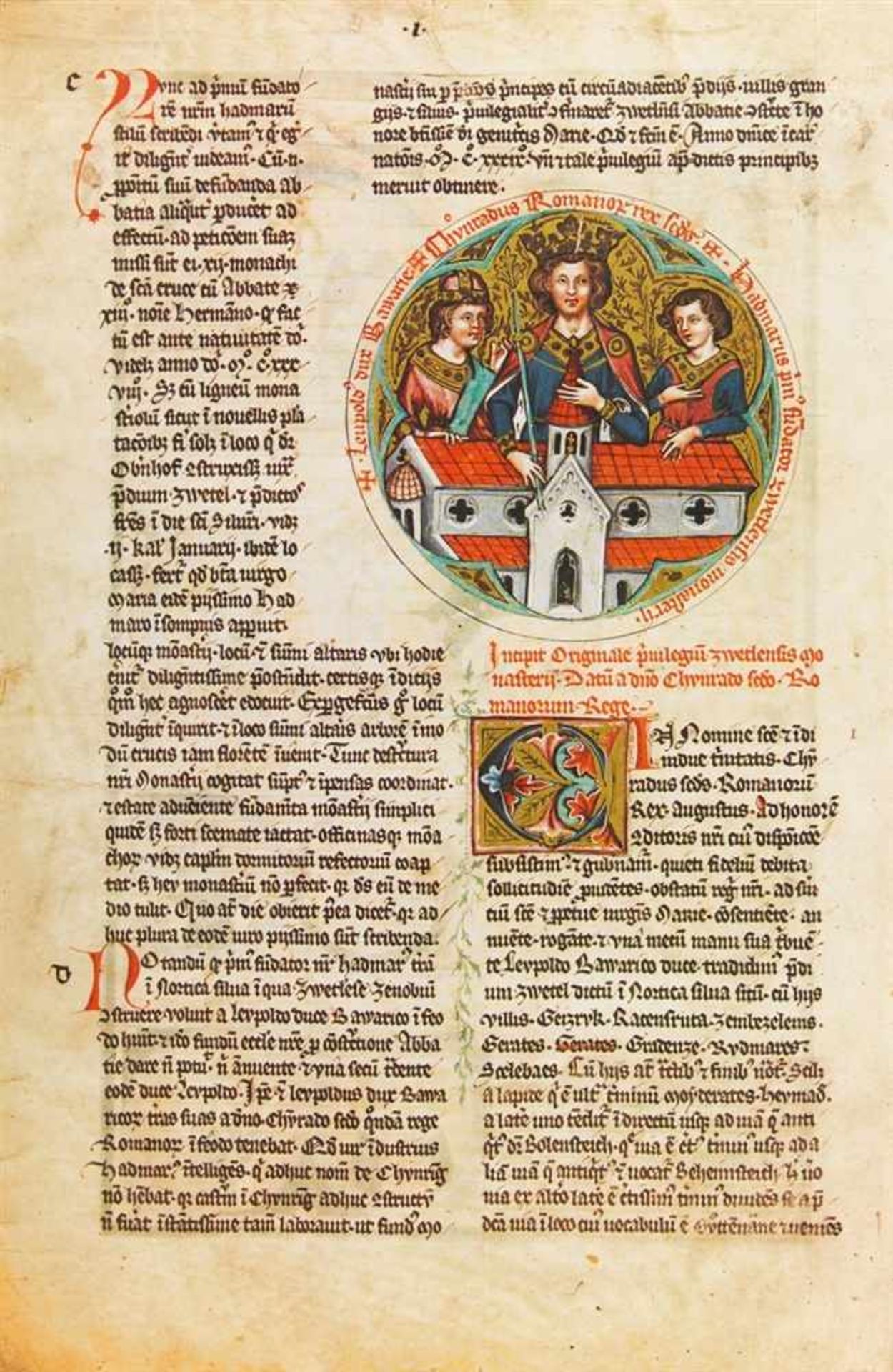 Bärenhaut. - Liber Fundatorum Zwetlensis Monasterii. Vollständige Faksimileausgabe im Originalformat - Bild 2 aus 2
