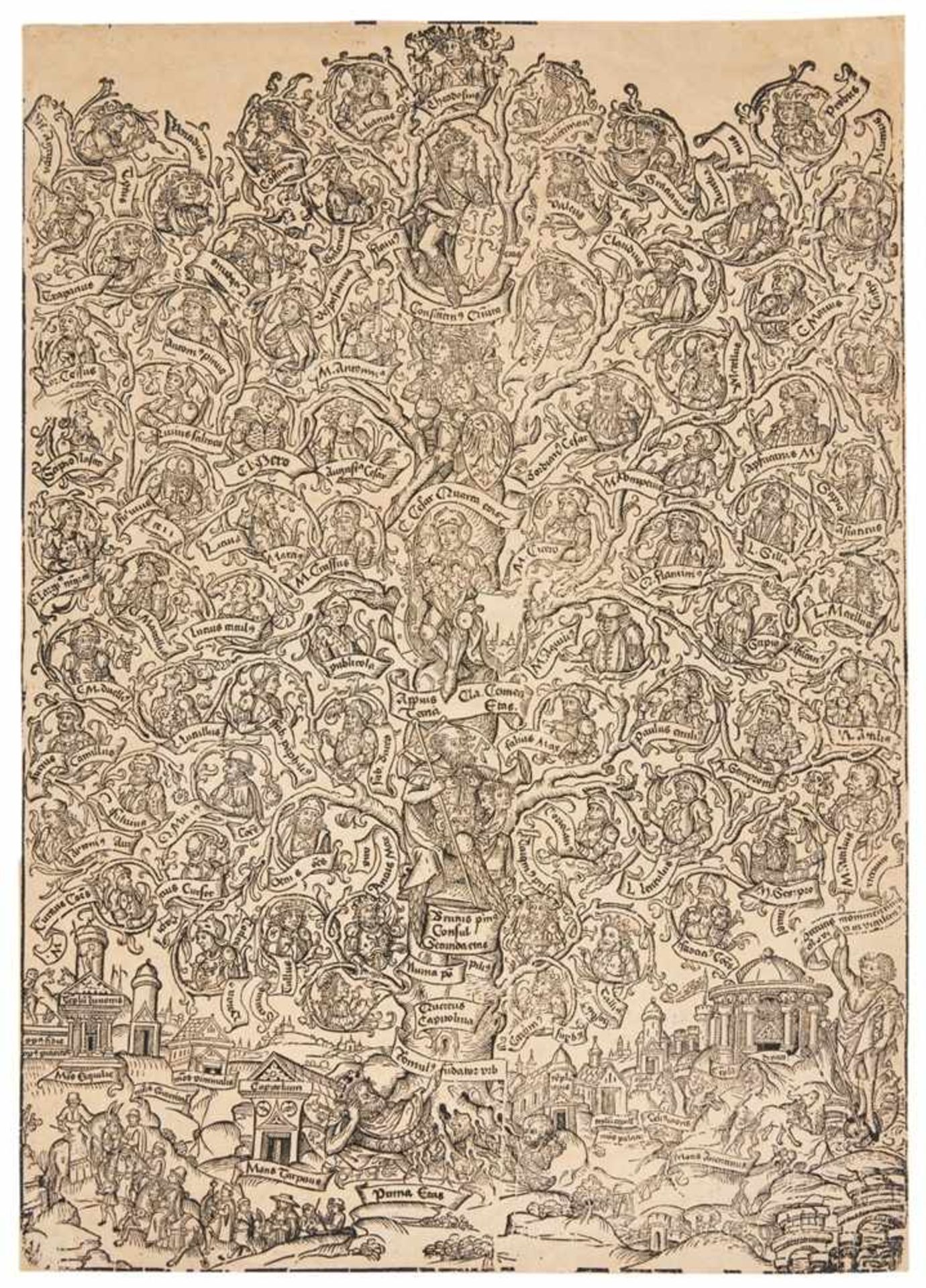 SEBALD GALLENSDORFERNürnberg, tätig um 1490Quercus Capitolina, (Stammbaum der römischen - Bild 2 aus 2