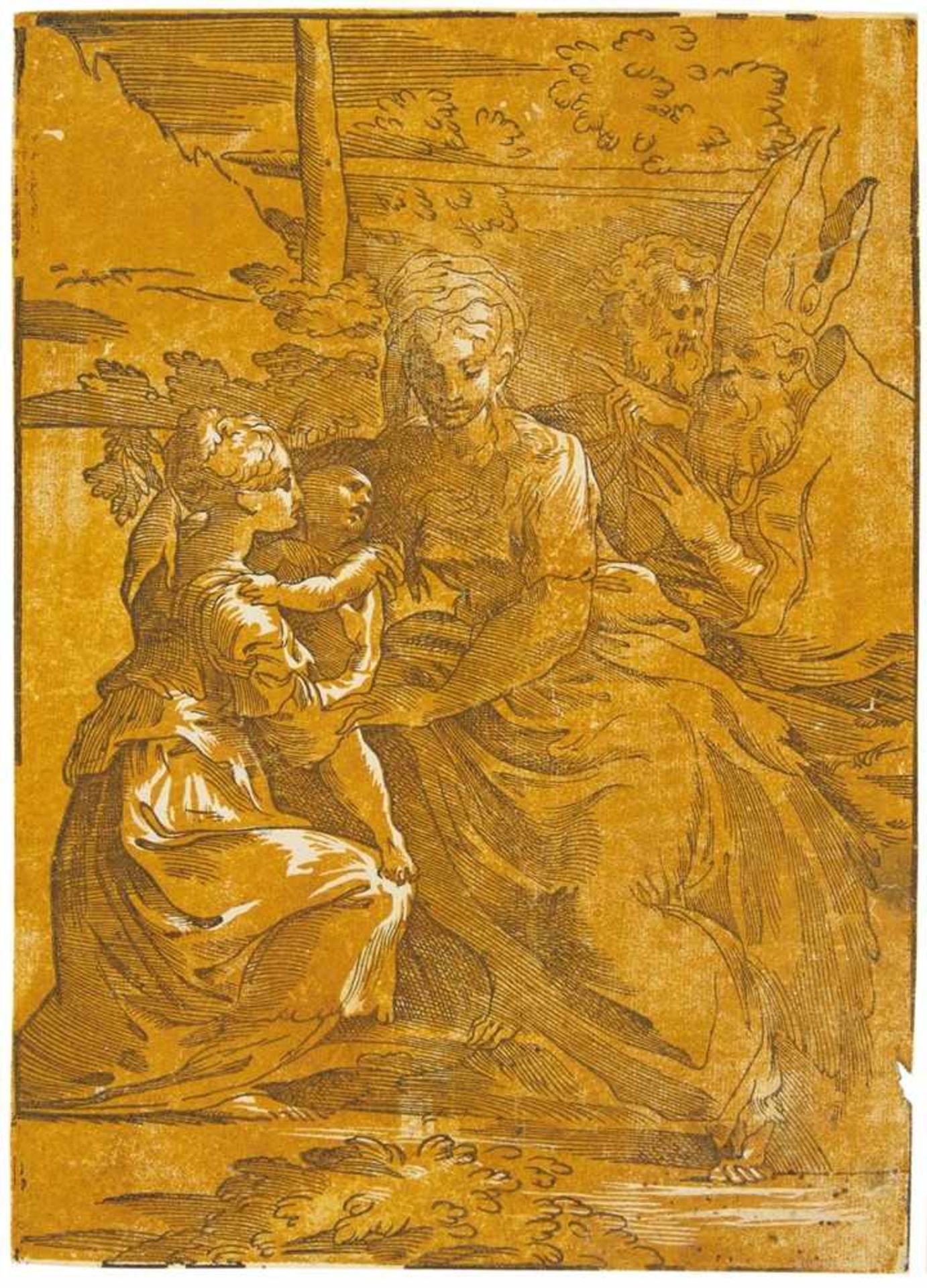 ANDREA ANDREANIMantua 1558/59 - 1629Die Jungfrau mit verschiedenen Heiligen. Clair-obscur-