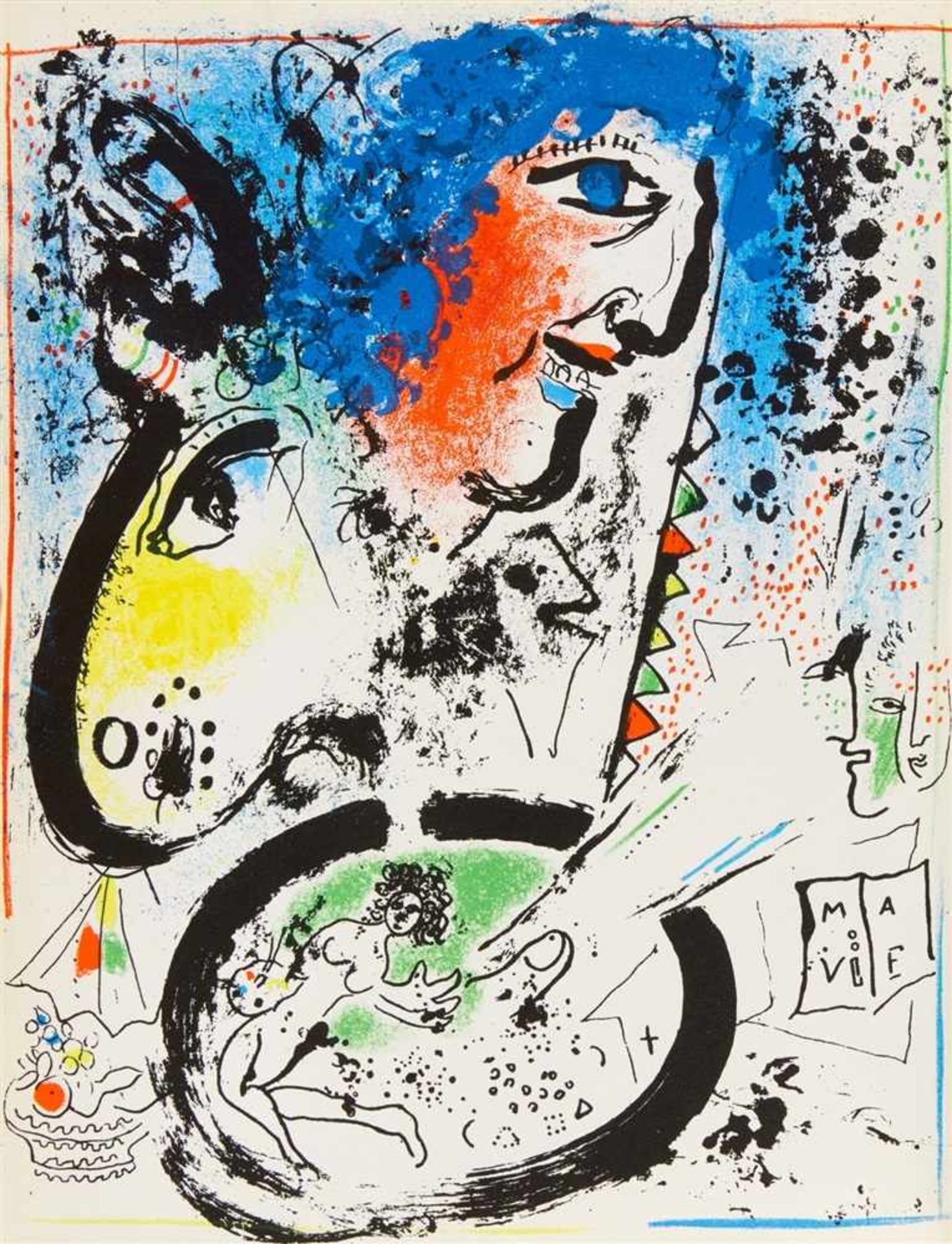 CHAGALL, MARC FERNAND MOURLOT, JUL. CAIN, CH. SORLIER: Chagall Lithograph. Bände I-VI. Monte-