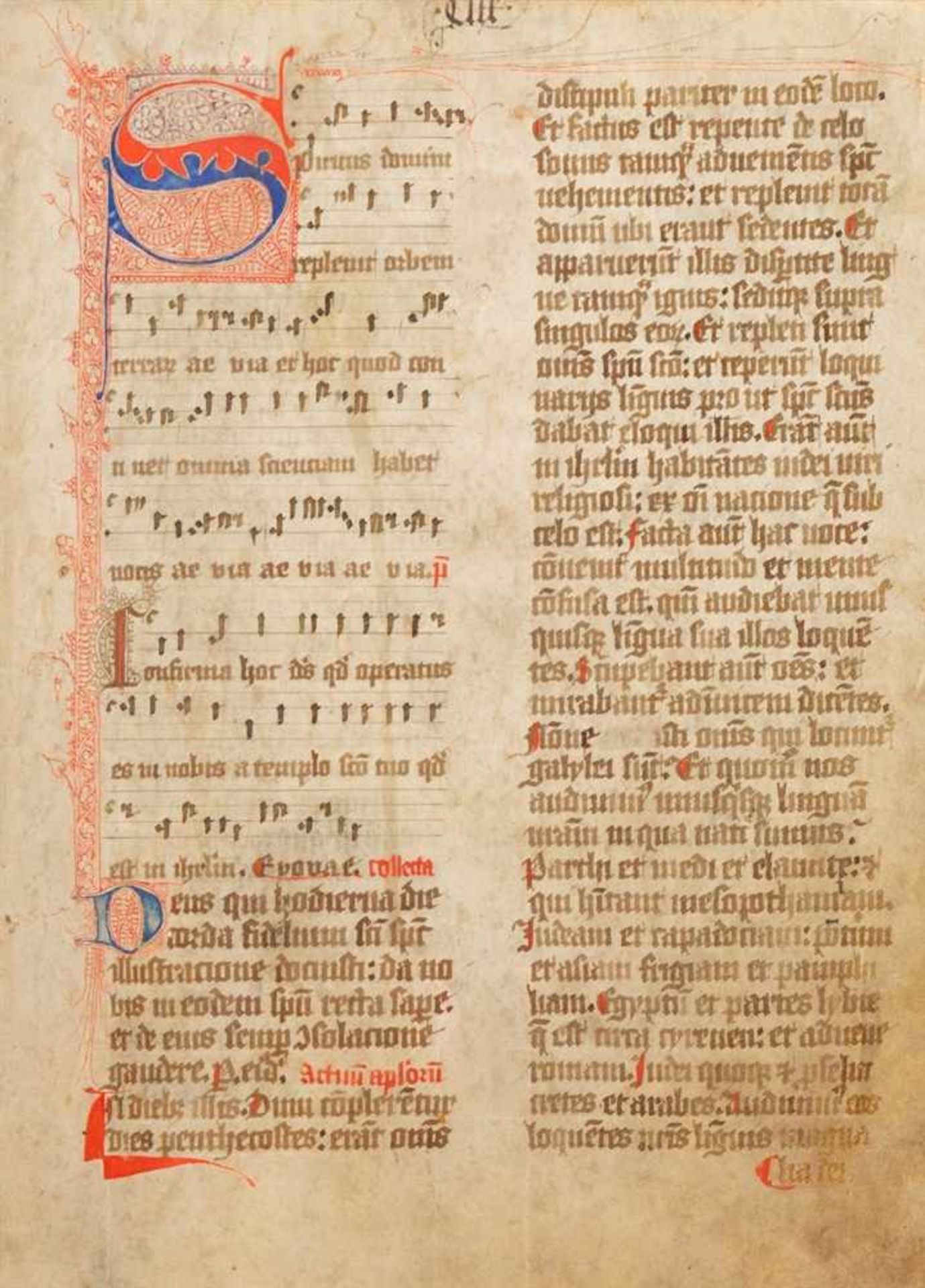 Missale Coloniense. Köln(?), 1420.Lateinische Handschrift auf Pergament. 319 Bll. Ursprüngliche - Bild 4 aus 5