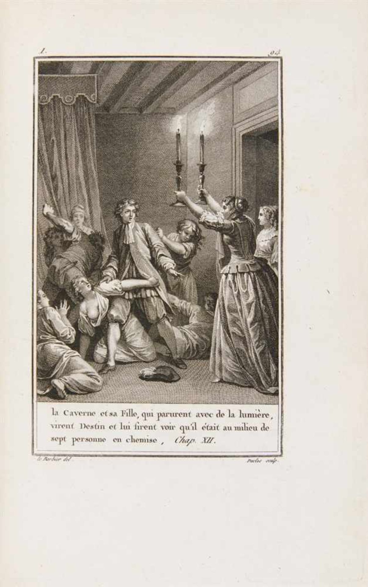 Scarron, Paul: Le Roman comique. 3 Bde. Paris: Didot Jeune 1796. 20 x 13,5 cm. Mit Porträt-