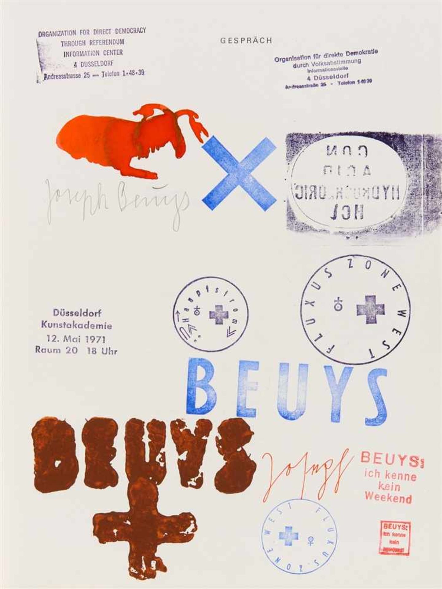 BEUYS, JOSEPHZeichnungen 1947-59 I. Gespräch zwischen Joseph Beuys und Hagen Lieberknecht.