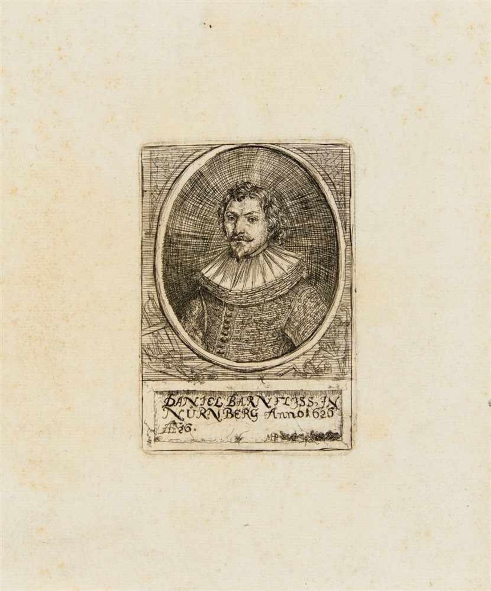 MONOGRAMMIST MHP Deutschland, tätig 2. Hälfte 17. Jahrhunderts Bildnis des Daniel Barnfliss.