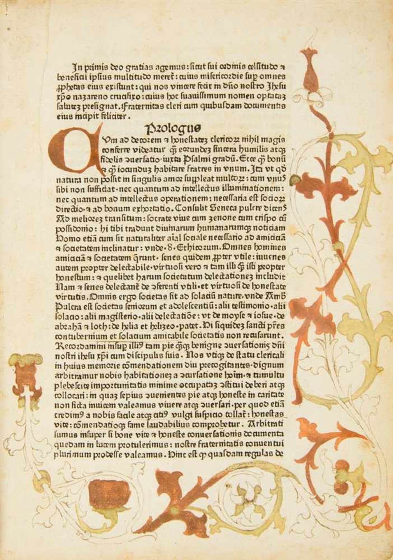 Ulmer, Ulricus: Fraternitas cleri. [Ulm: Johann Zainer der Ältere, c. 1478–82].28 x 19,5 cm. 87 Bll.