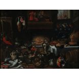 Navolger Jacob Savery IIEating monkeys in a kitchen interior. Not signed. After a similar