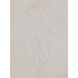 Johann Rudolf Bonnet (1895-1978)Study of a female nude. Signed upper left and with annotation '