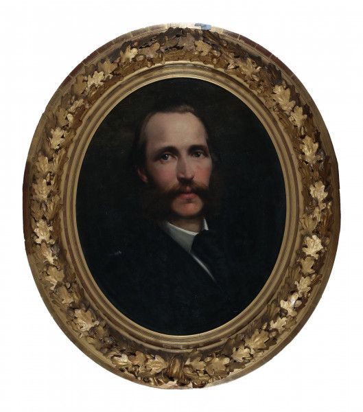 Johanna Otto (1839-1914)Oval portrait of the brother of the artist, Franz Otto (1833-1874), attorney