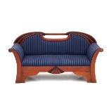 A mahongany Empire style settee. 20th century93 x 170 x 65 cm.