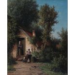 Hendrik Dirk Kruseman van Elten (1829-1904)A peaceful place. Signed lower left. Label with wax
