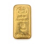 A bar of fine gold. 250 grams. Stamped Schöne B.V. Amsterdam # ZH865.250 gram