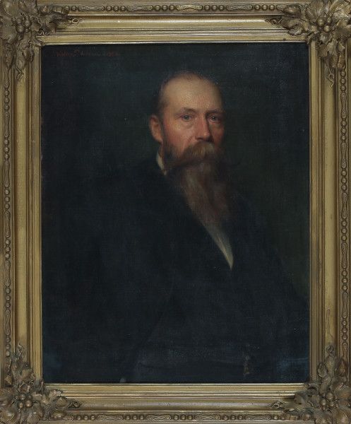 Walter Petersen (1862-1950)Portrait of a gentleman. Signed and dated 1901 upper left. Inscription - Image 2 of 3