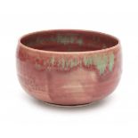 Ryozo Miki (1942)A red and green glazed stoneware bowl, signed underneath Miki.10 cm. h. x 18 cm.