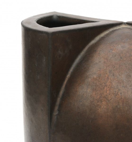 Jan van der Vaart (1931-2000)A bronze-coloured glazed ceramic vase, globular shape with two - Image 3 of 3