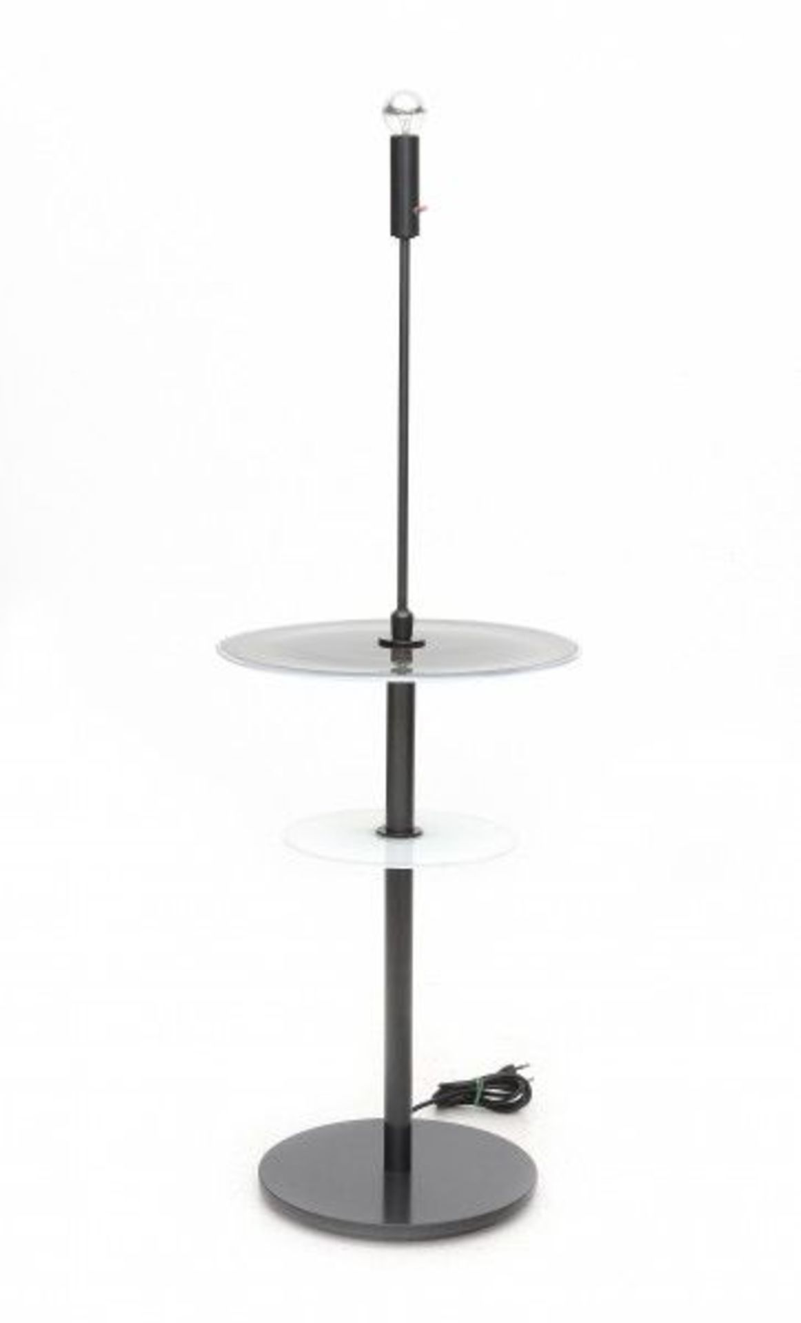 Daniela Puppa & Franco RaggiA glass and metal occasional table with integrated lamp, model Altair - Bild 2 aus 2