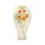 Amphora, OegstgeestAn eggshell porcelain vase decorated with stylised floral pattern, signed