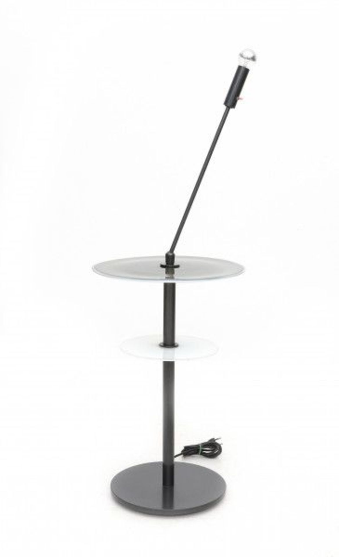 Daniela Puppa & Franco RaggiA glass and metal occasional table with integrated lamp, model Altair