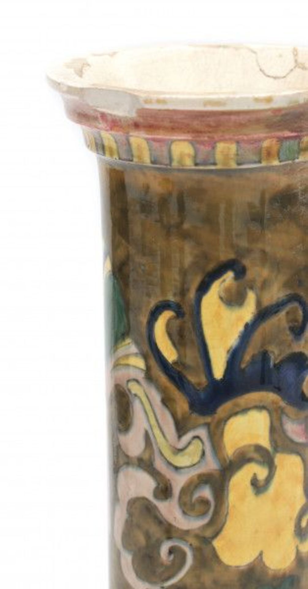 T.A.C. Colenbrander (1841-1930)A cylindrical ceramic vase decorated with abstract pattern, a so- - Bild 3 aus 3