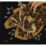 Claude Bleynie (1923-2016)A wall tapestry decorated with birds in a tree, 'Arbre aux Oiseaux', with