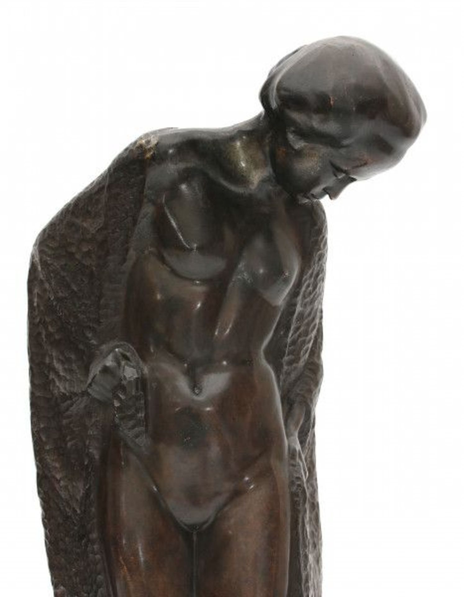 Tjipke Visser (1876-1955)A patinated bronze sculpture, "Na 't bad" (after bathing), 1914, marked to - Bild 2 aus 4