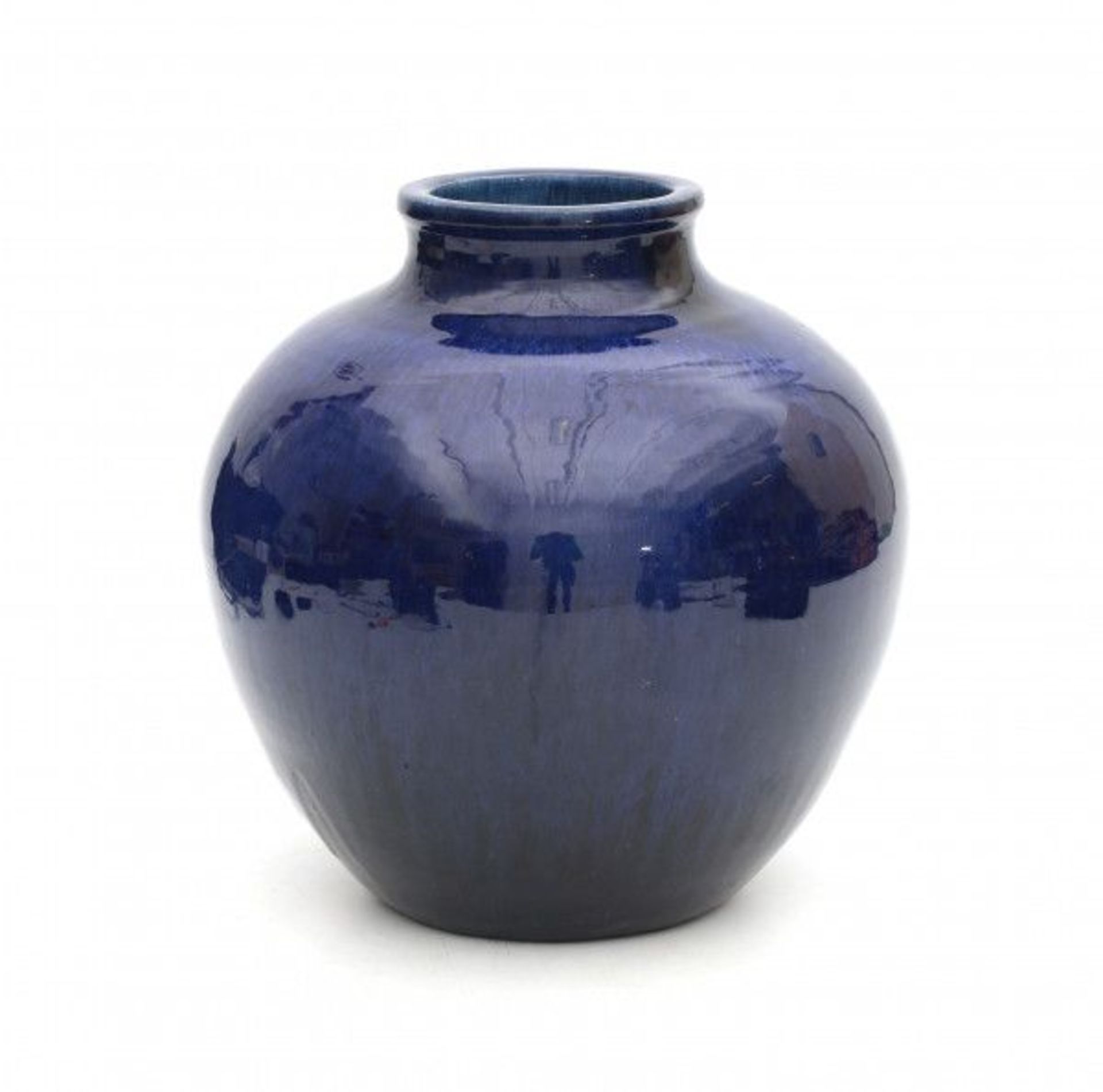 Pieter Groeneveldt (1889-1982)A blue glazed ceramic vase, signed underneath with impressed mark.30