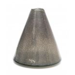 Henry Dean (1972)A conical glass vase internally decorated with grey glass powders, signed