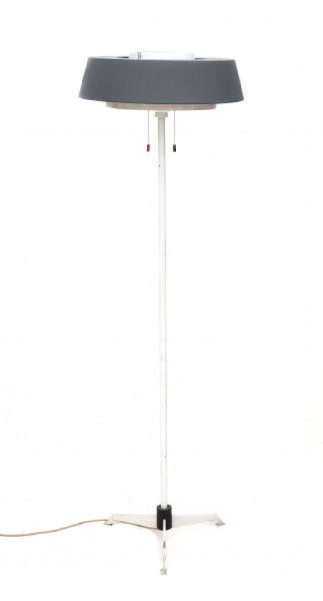 Hiemstra Evolux, AmsterdamA grey, black and white lacquered metal floorlamp, model ST 7128/A,