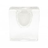 Floris Meydam (1919-2011)A square section crystal vase, internally decorated with airbubbles,