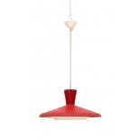 Louis Kalff (1897-1976)A red and white lacquered metal hanging lamp, model NB 93, produced by