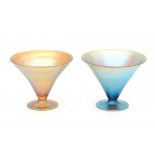 Karl Wiedmann (1905-1992)Two 'Myra' crystal conical footed bowls, produced by WMF, 1926-1930.9,5