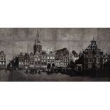N.V. Haagsche Plateelfabriek Rozenburg, Den Haag (1883-1917)A large sepia coloured tile picture