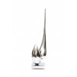 Michel ArmandA polished metal sculptural Space Age table lamp, 1970s.61 cm. h.