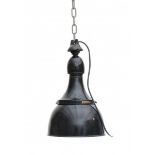 Kandem LeuchtenA black and white lacquered metal industrial hanging lamp, 1920s, marked with brass