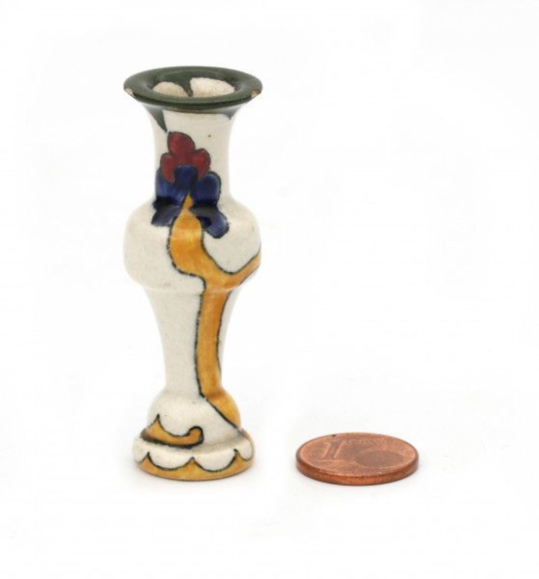 T.A.C. Colenbrander (1841-1930)A miniature ceramic vase with fantasy pattern, marked WFvG for - Bild 4 aus 4