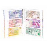 R.D.E. Oxenaar / J.T.G. DrupsteenA perspex diptych with Dutch banknotes, De Nederlandsche Bank NV,