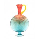 Kjell Engman (1946)A colourful glass ewer, model 'Bon Bon', produced by Kosta Boda, signed