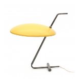 Midcentury ModernA grey and yellow lacquered metal desk lamp, unknown produced, possibly a