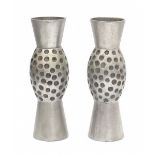 Norman Trapman (1951)A pair of metal vases, produced for Pol's Potten, signed underneath.37 cm. h.