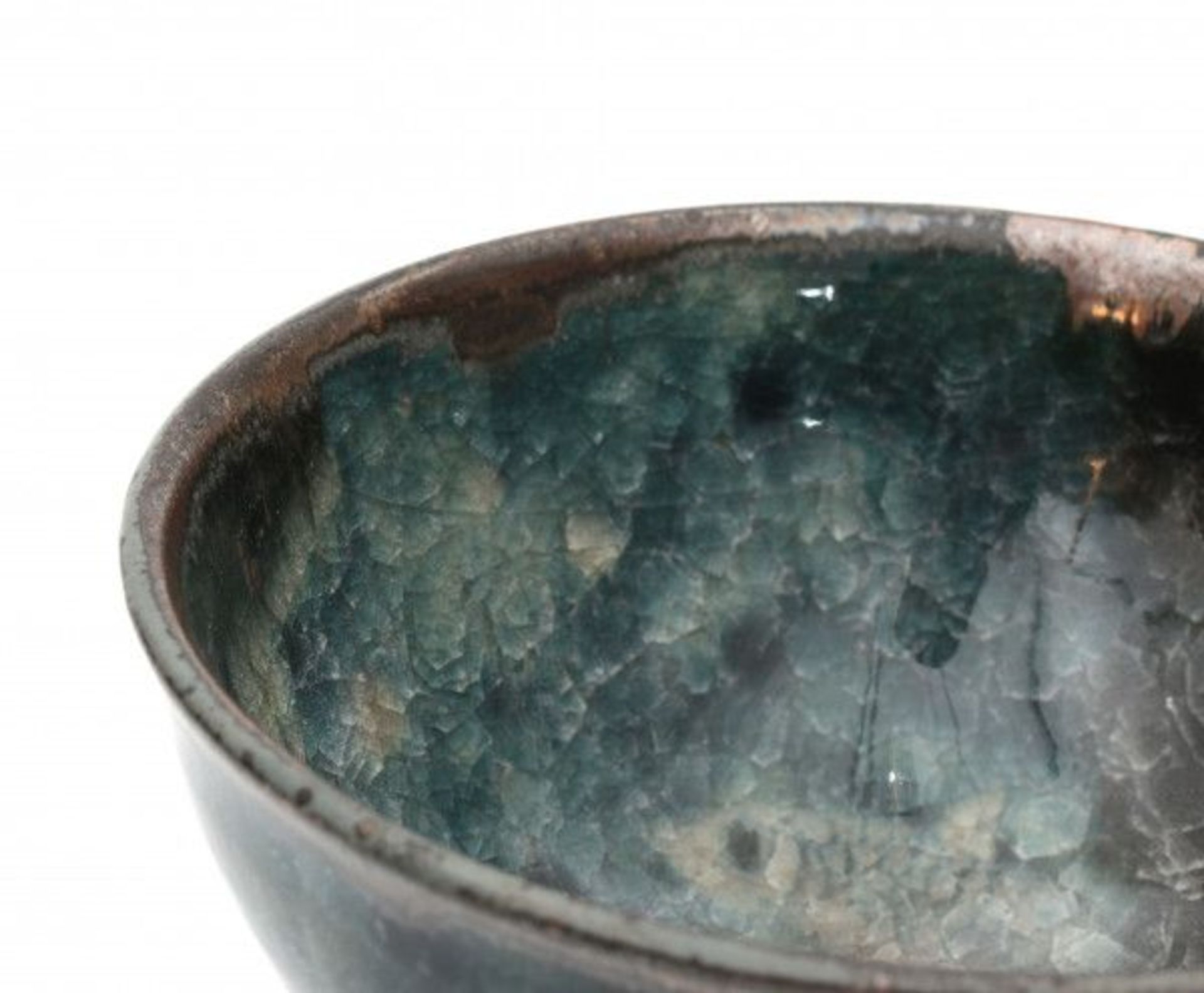 François Debien (1959)A blue, grey and brown glazed stoneware bowl, signed underneath.8 cm. h. x 15 - Bild 2 aus 3