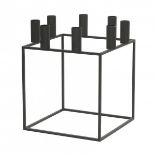Møgens Lassen (1901-1987)A black lacquered cubical metal 8-light candelabrum, model ' Kubus',