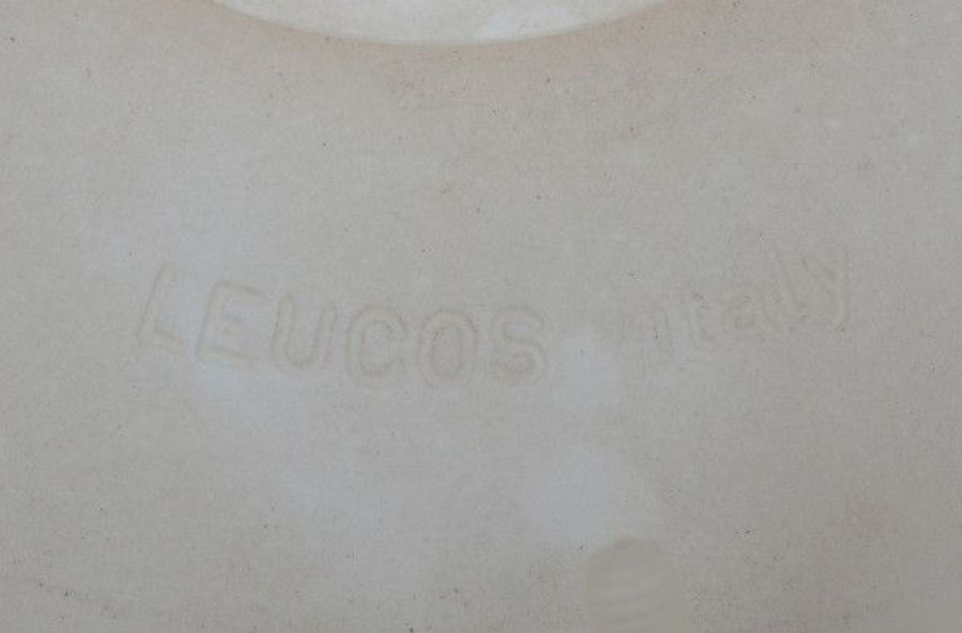 Leucos, ItalyA clear and white glass and plastic ceiling lamp, marked to the ceiling rose.20 cm. h. - Bild 2 aus 2
