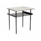 André Cordemeijer (1924-1998)A black and white lacquered metal and wooden table, produced by